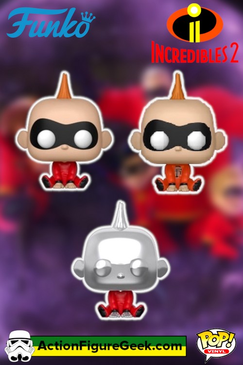 367 The Incredibles 2 - Jack-Jack - Jack-Jack Chrome - Hot Topic - Jack-Jack Silver - Game Planet - Jack-Jack - Giants SGA Exclusive Funko Pops!