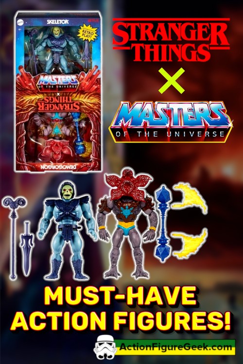 Masters of the Universe X Stranger Things Skeletor and Demogorgon Action Figure Crossover 2-Pack with accessories