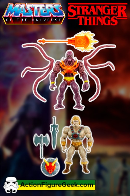 Masters of the Universe X Stranger Things He-Man and Vecna Action Figure Crossover 2-Pack with accessories