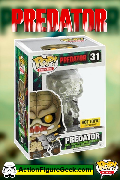 31 Predator Clear Bloody - Hot Topic Funko Pop Exclusive