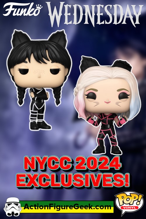 Wednesday and Enid Sinclair Funko Pops at 2024 NYCC