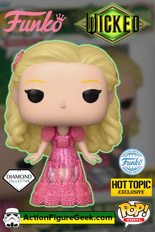 1699 Wicked Glinda in Nightgown Hot Topic Diamond Glitter Exclusive and Special Edition Funko Pops