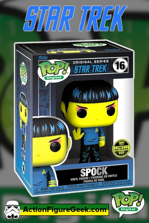 16 Star Trek Spock  Black Light NFT Digital Funko Pop! (999 PCS)