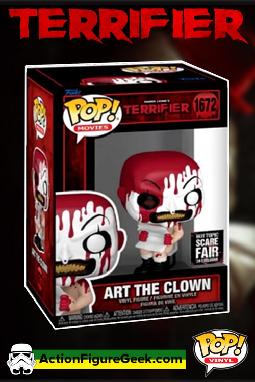 1672 Art the Clown with Newspaper (Bloody) Funko Pop! Scare Fair Exclusive and Special Edition