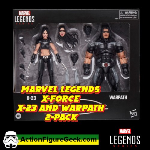 Marvel Legends X-Force X-23 and Warpath Action Figure 2-Pack boxed featured