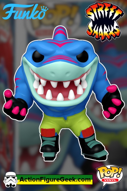1650 Street Sharks Streex Funko Pop! The Coolest Shark on Wheels in Classic Rollerblade Pose