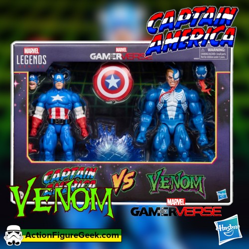 Marvel Legends Series Gamerverse Captain America and Venom 6-Inch Action Figures featured