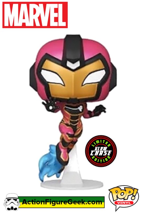 687 Marvel Ironheart Funko Pop! with GLOW Chase  - Rare Glow-in-the-Dark Variant
